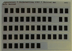 Microfiche 645 with census 1787